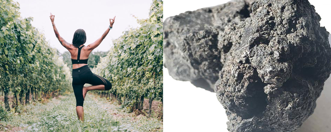 Yoga and lava stone