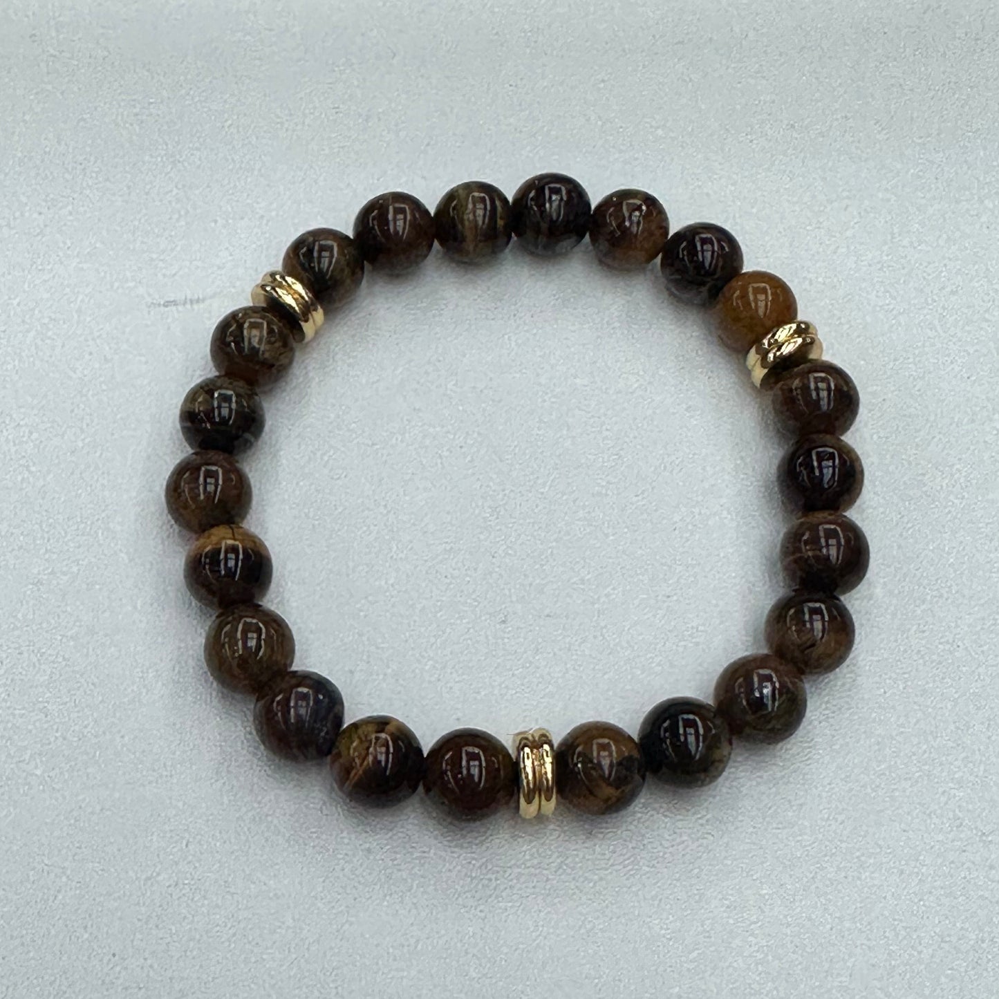 Tiger eye Duo Disk Bracelet