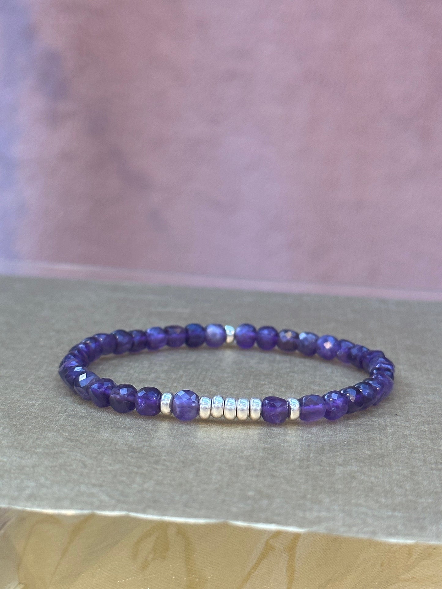 Amethyst Bracelet 4mm