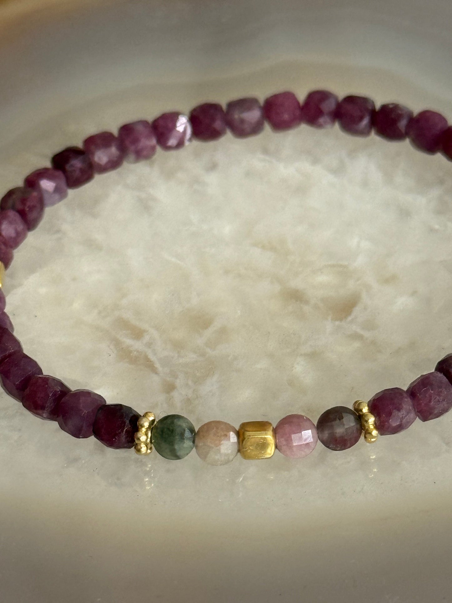 Pink and Watermelon Tourmaline Bracelet (GV)