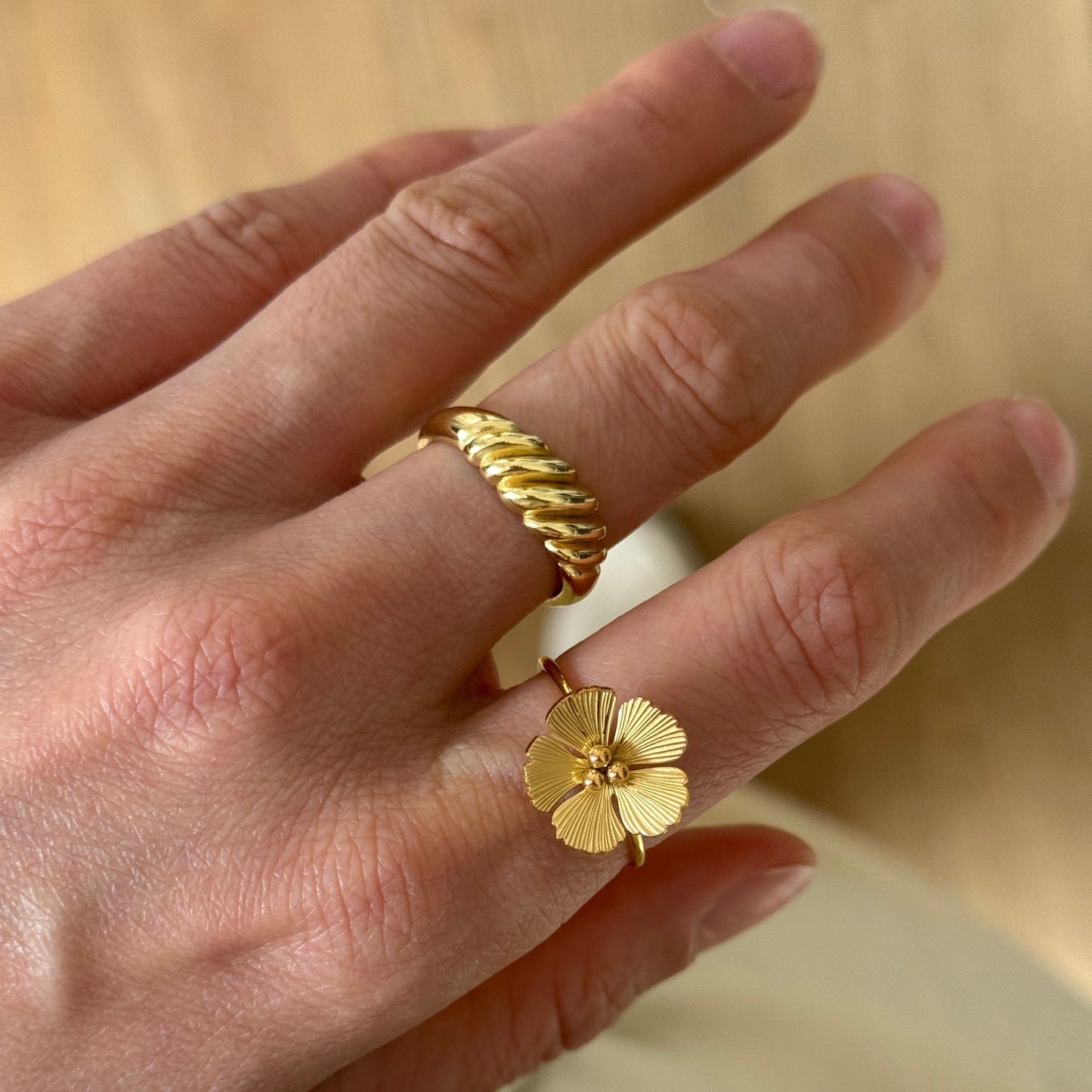 Flower Gold Ring