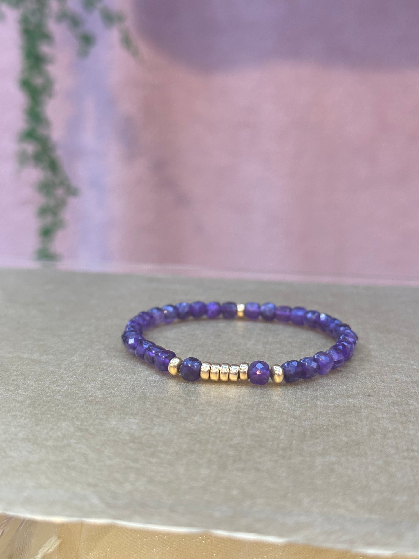 Amethyst Bracelet 4mm
