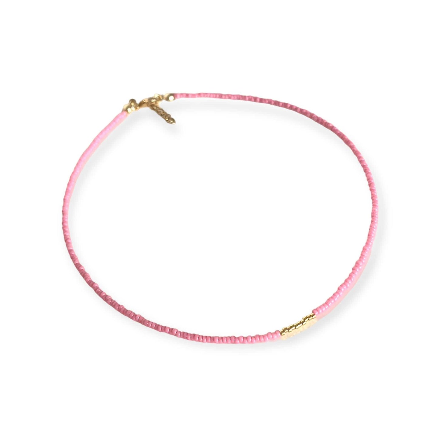 Miyuki Necklace - Pink Candy Gold