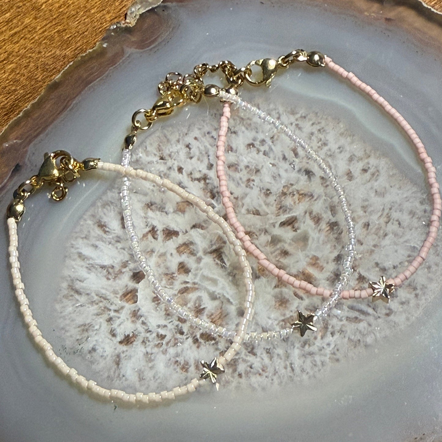 Miyuki Bracelet - Light Salmon Pink Gold - Star