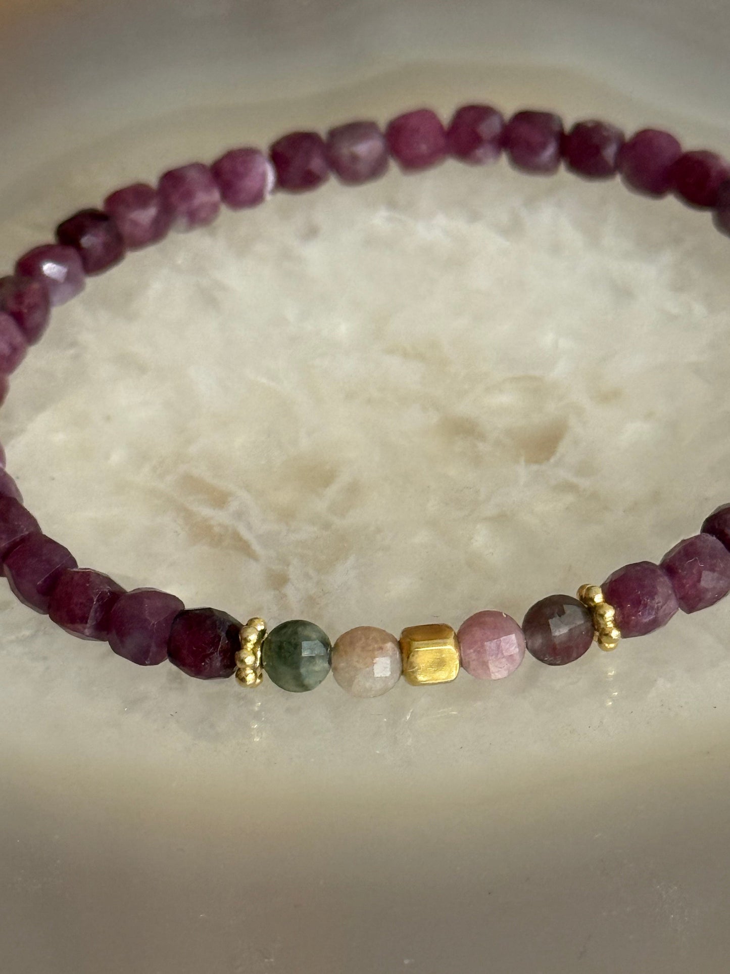 Pink and Watermelon Tourmaline Bracelet (GV)