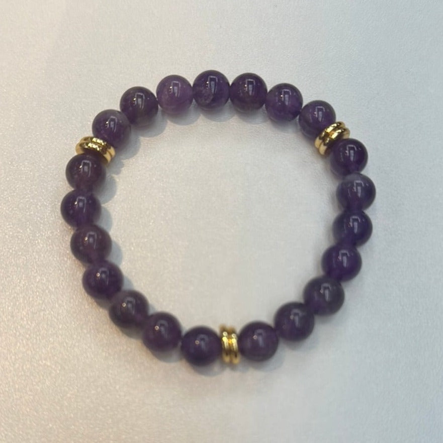 Amethyst Duo Disk Bracelet