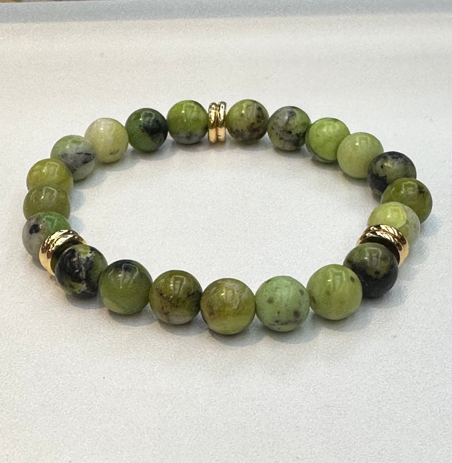 Peridot Duo Disk Bracelet