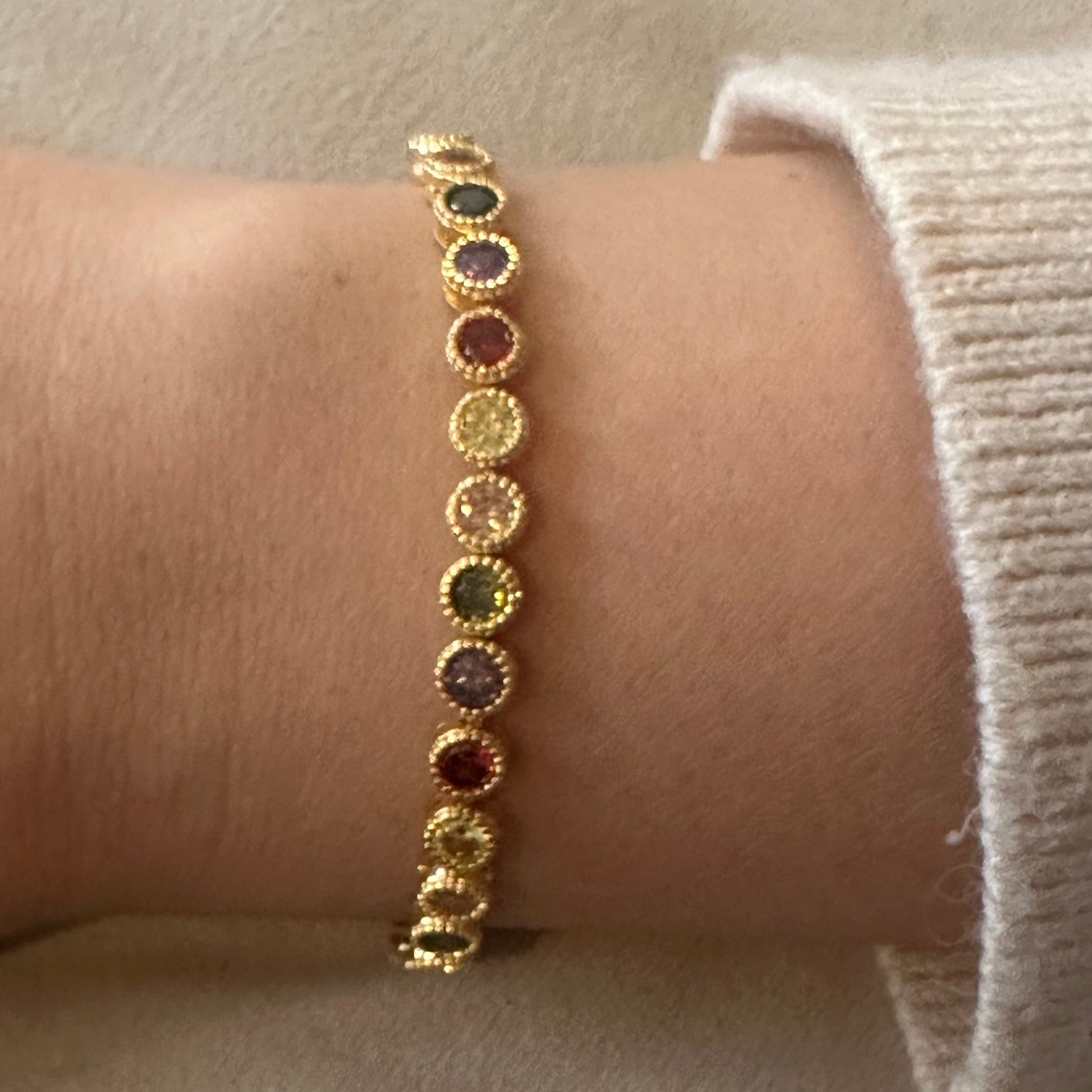 LIENA Multicolor Pave Tennis Bracelet