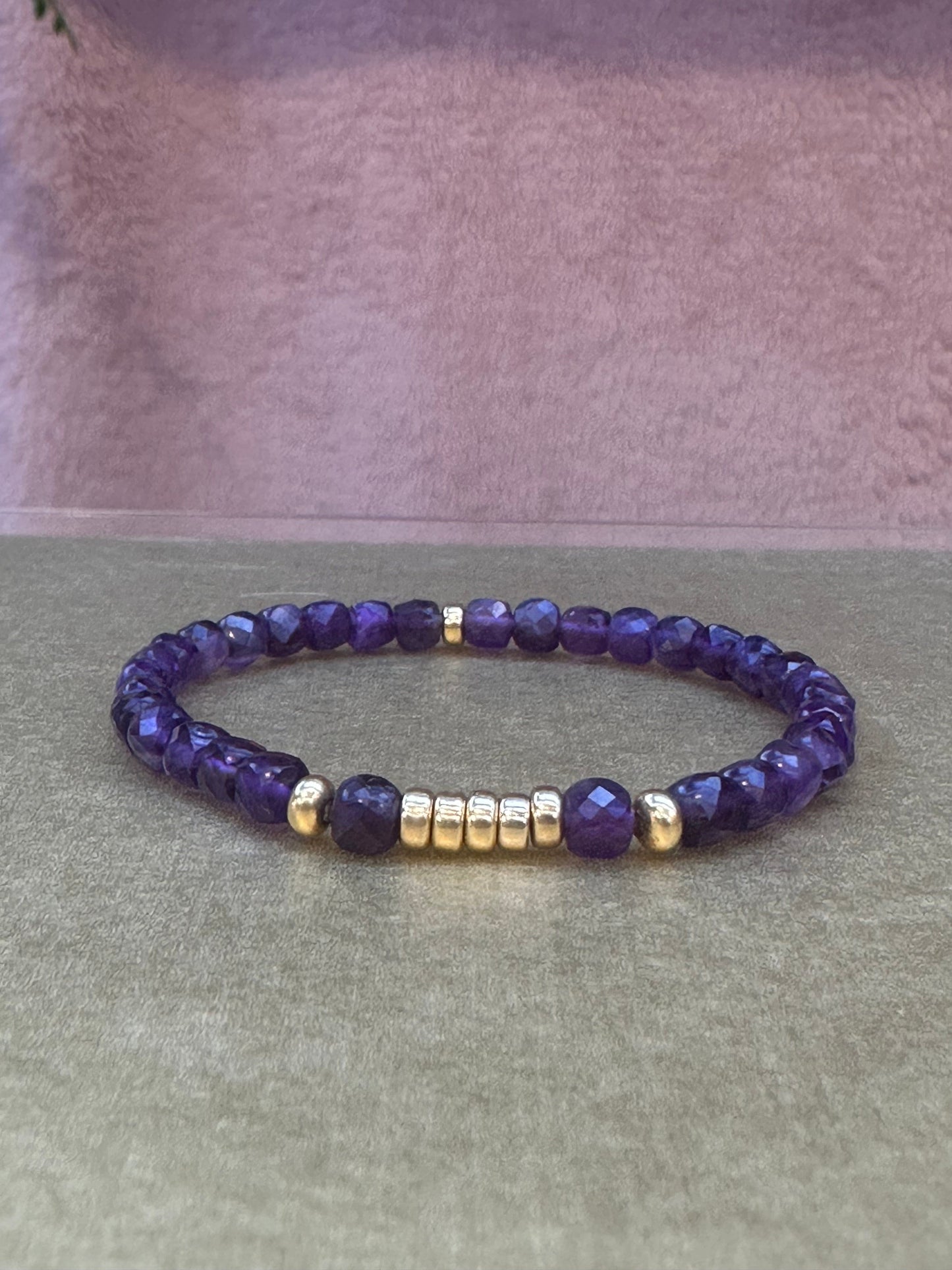 Amethyst Bracelet 4mm