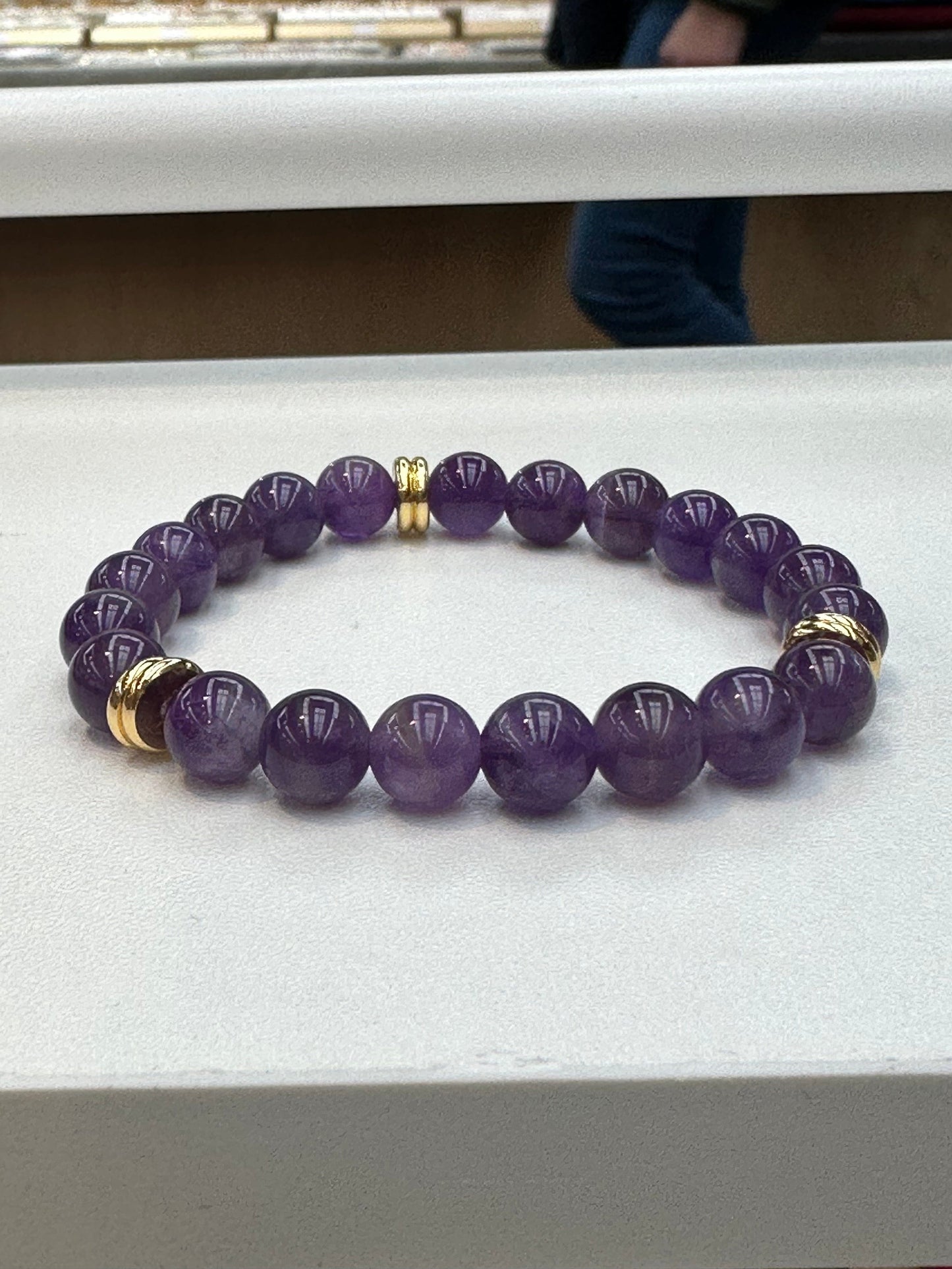 Amethyst Duo Disk Bracelet