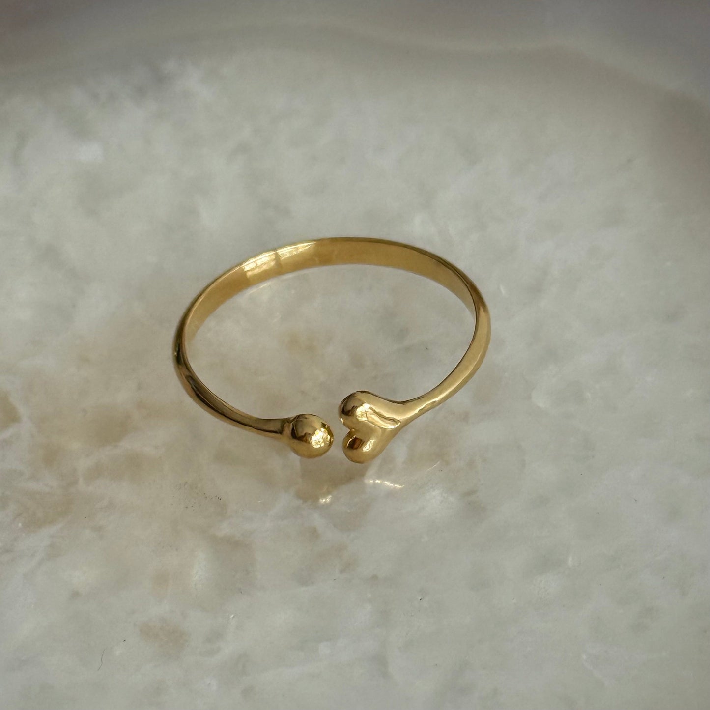 Caribe Sweet Heart Gold Ring