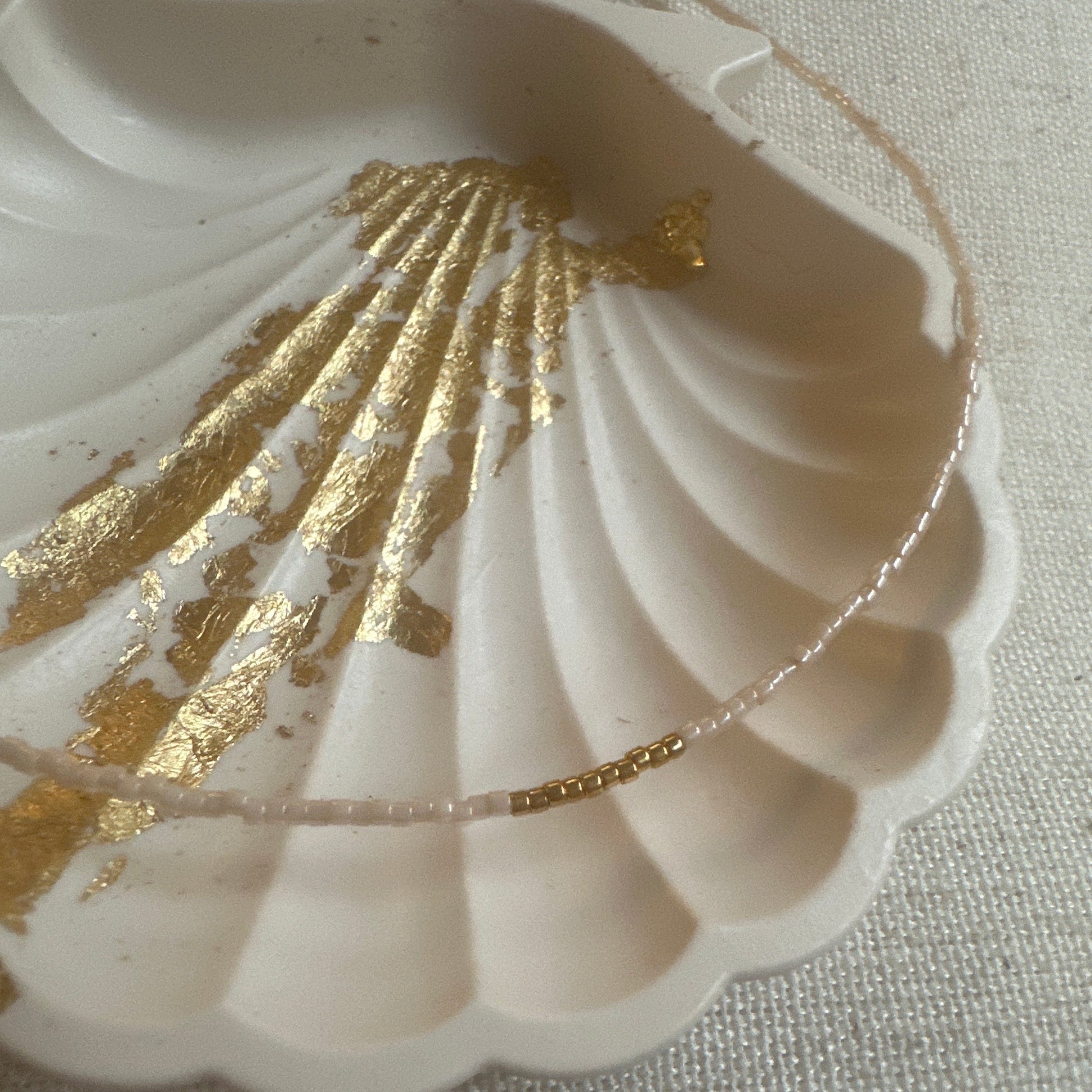 Miyuki Necklace - Light Pink Champagne Gold