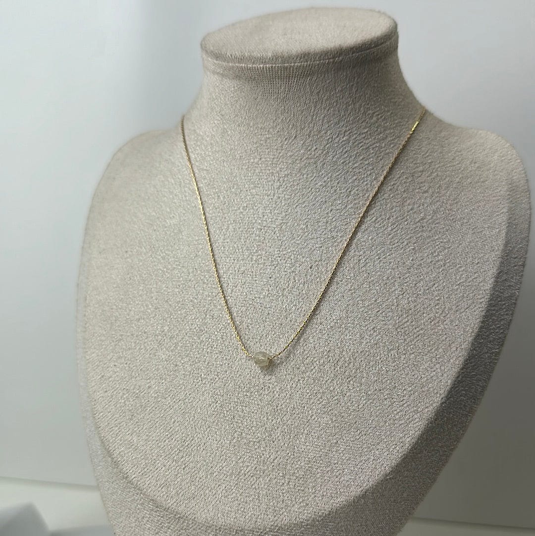 Citrine Gold Necklace (November Birthstone) <br> Minimalist square
