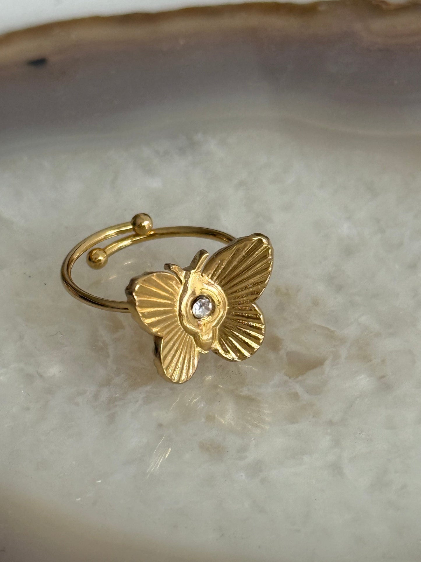 Caribe Butterfly Gold Ring