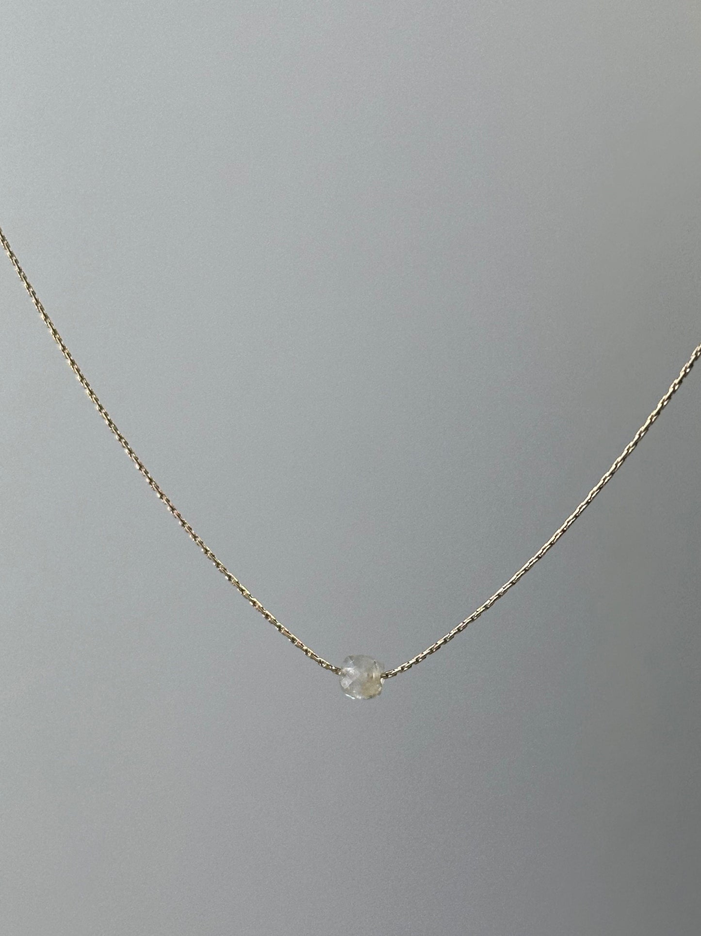 Citrine Gold Necklace (November Birthstone) <br> Minimalist square