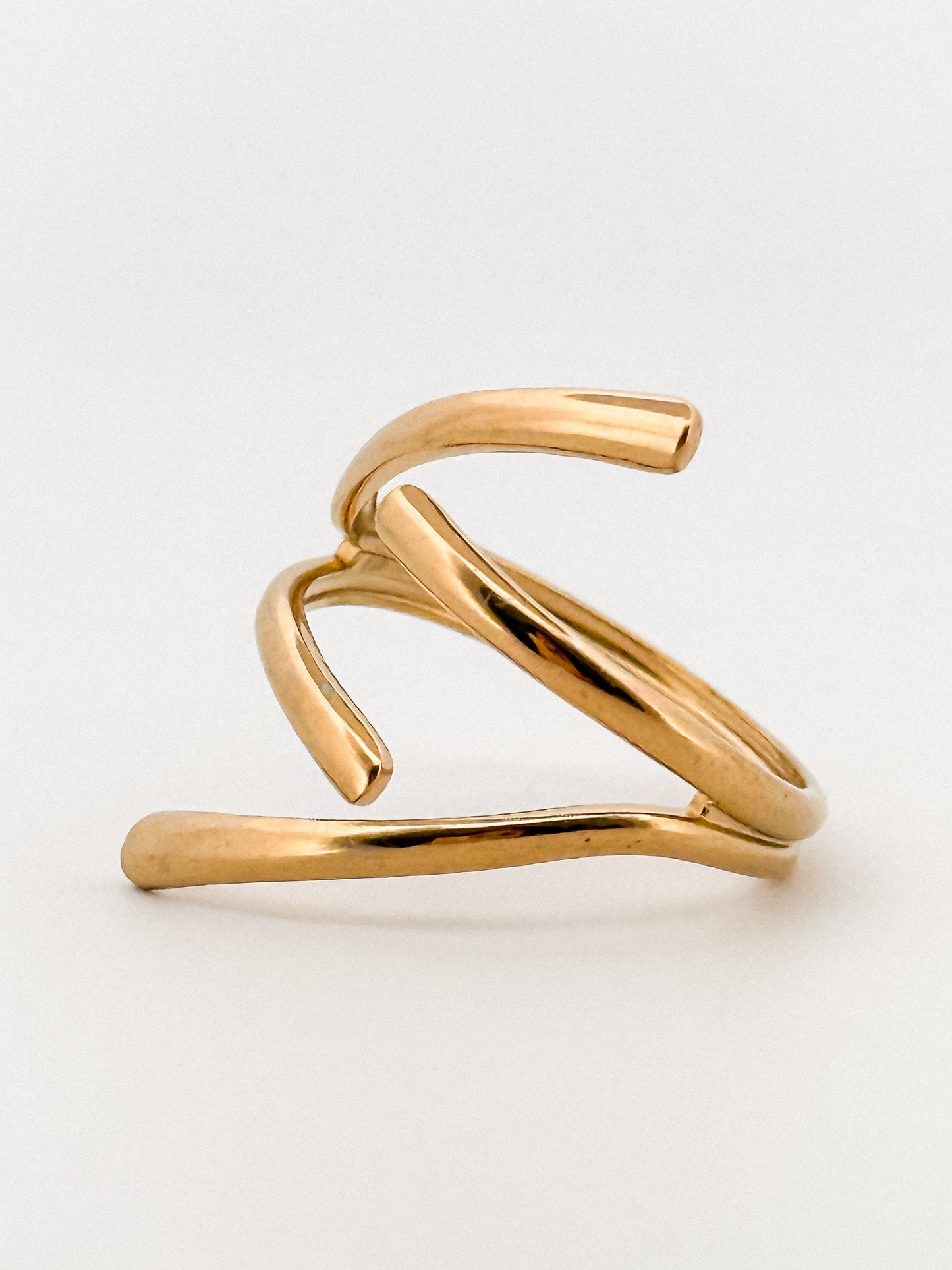 Caribe Asymetric Gold Ring