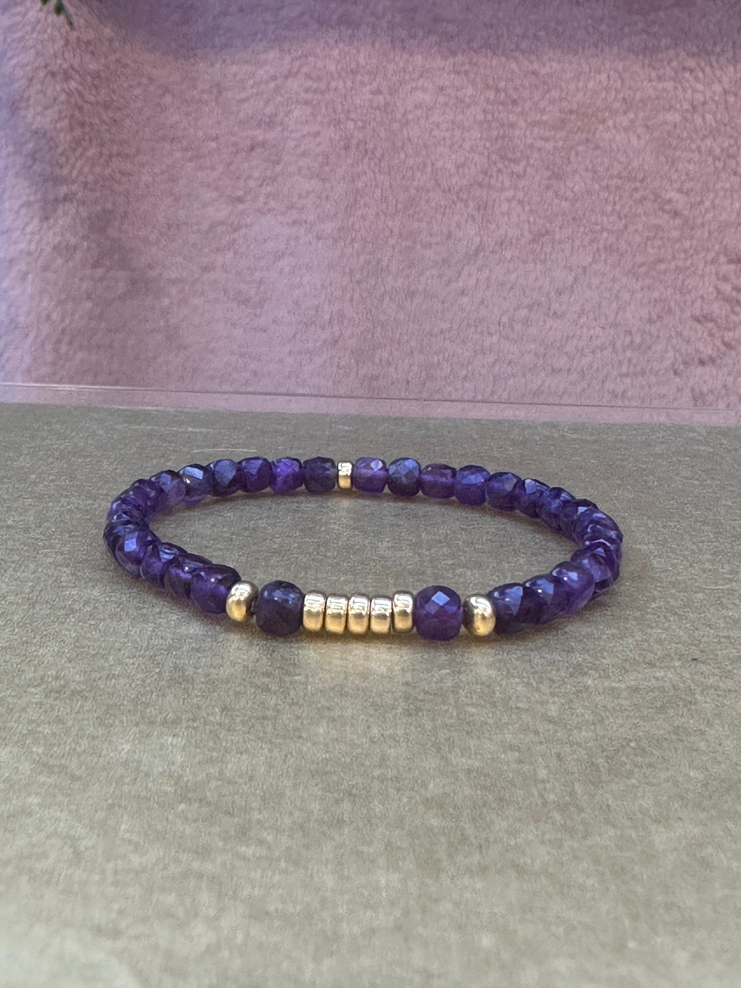Amethyst Bracelet 4mm