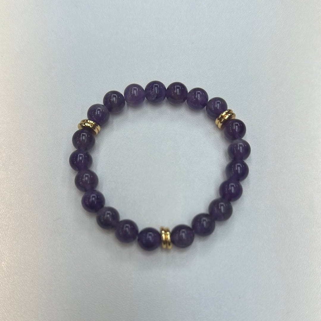 Amethyst Duo Disk Bracelet