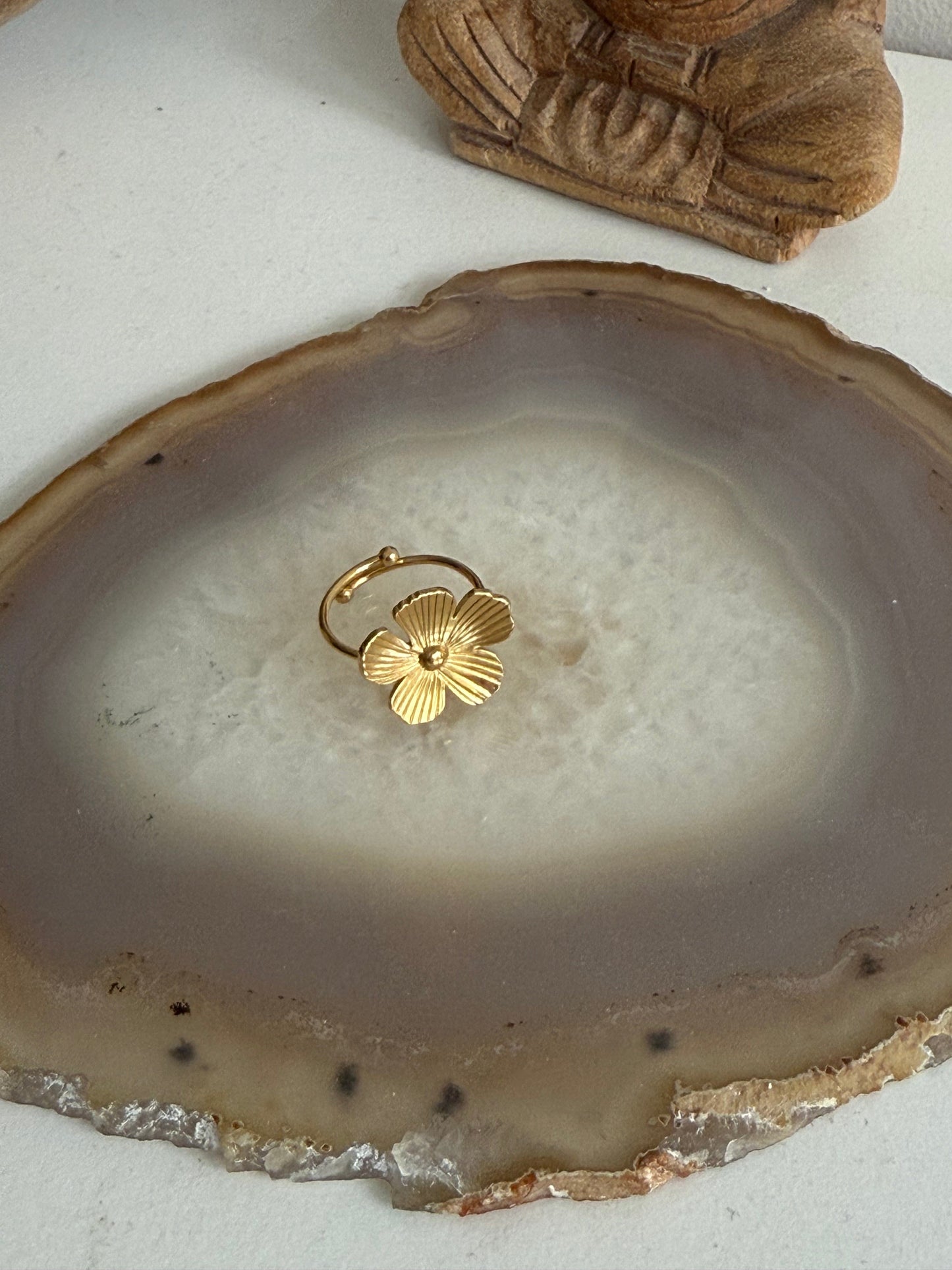 Caribe Flower Gold Ring