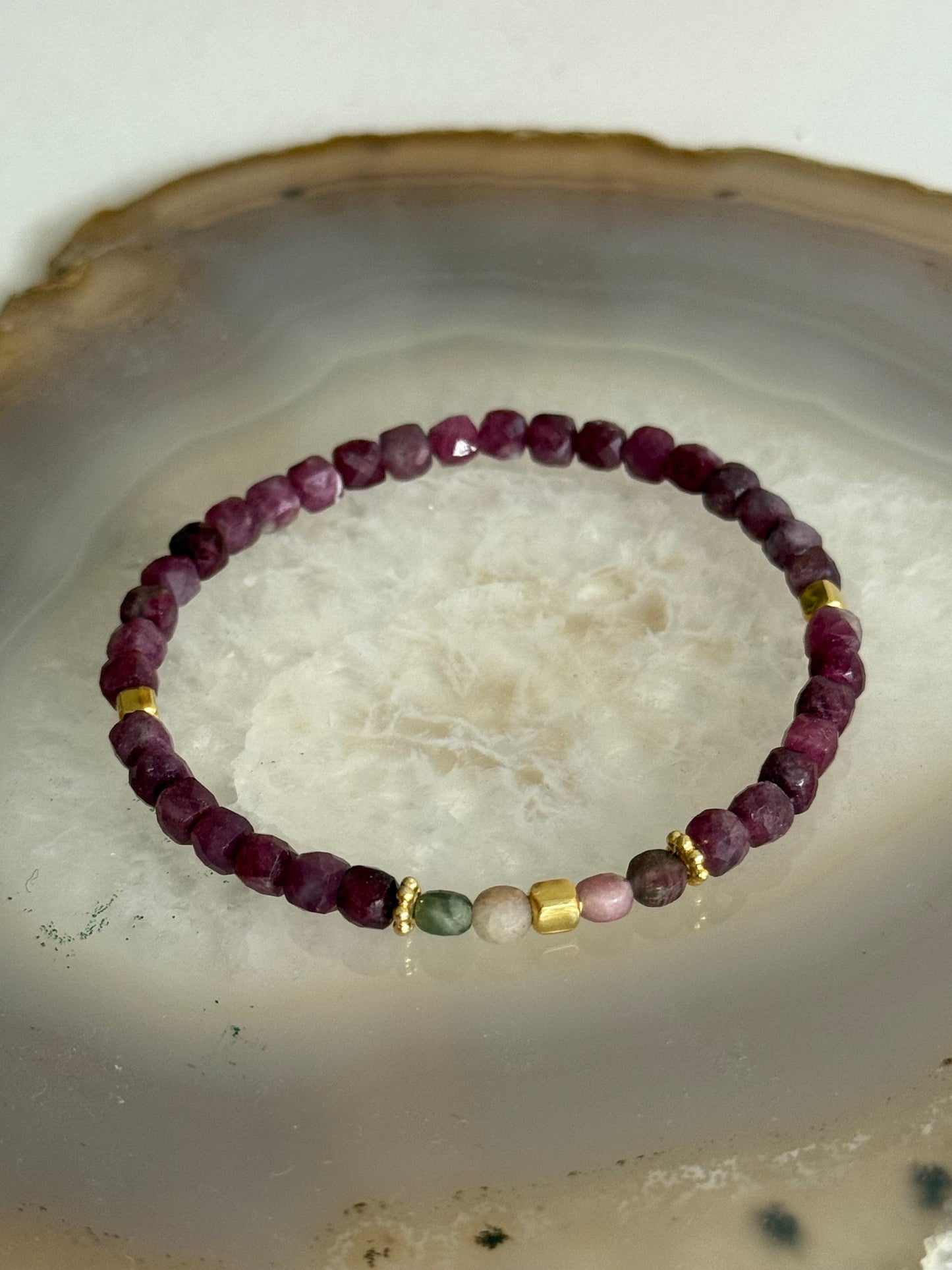 Pink and Watermelon Tourmaline Bracelet (GV)