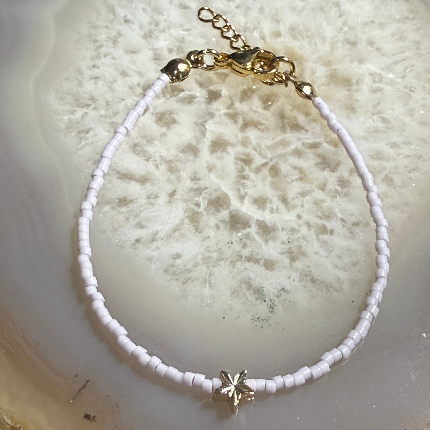 Miyuki Bracelet - Light Lilac Gold - Star