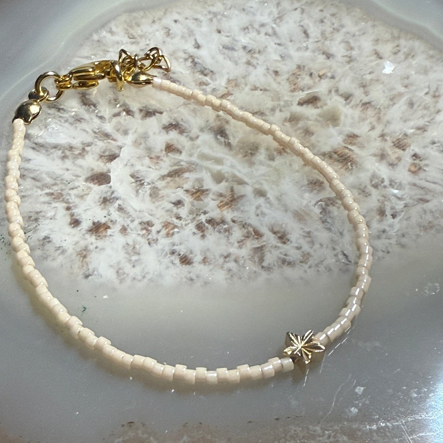 Miyuki Bracelet - Light Salmon Pink Gold - Star