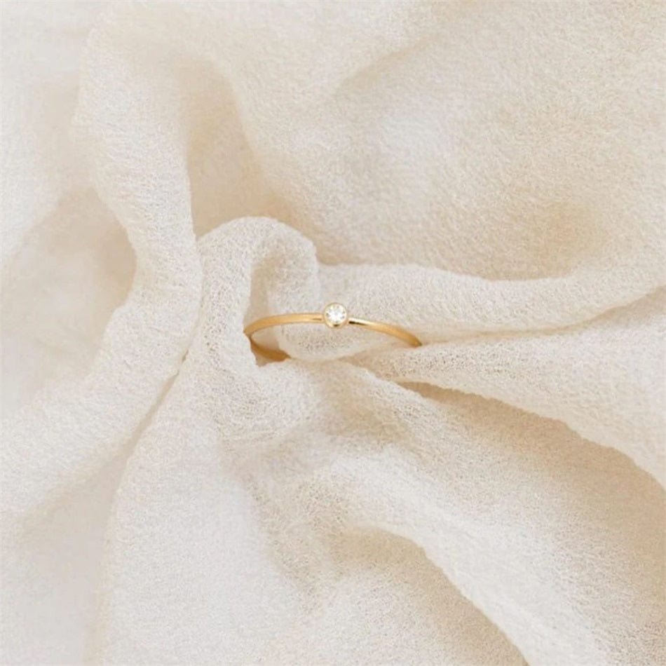 Zoe Extra Fine Stacking Ring Birthstone