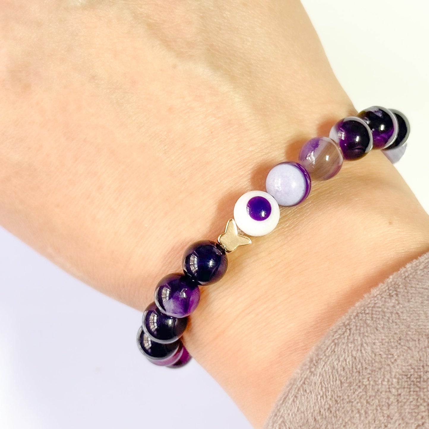 Amethyst Bracelet Butterfly (inc)