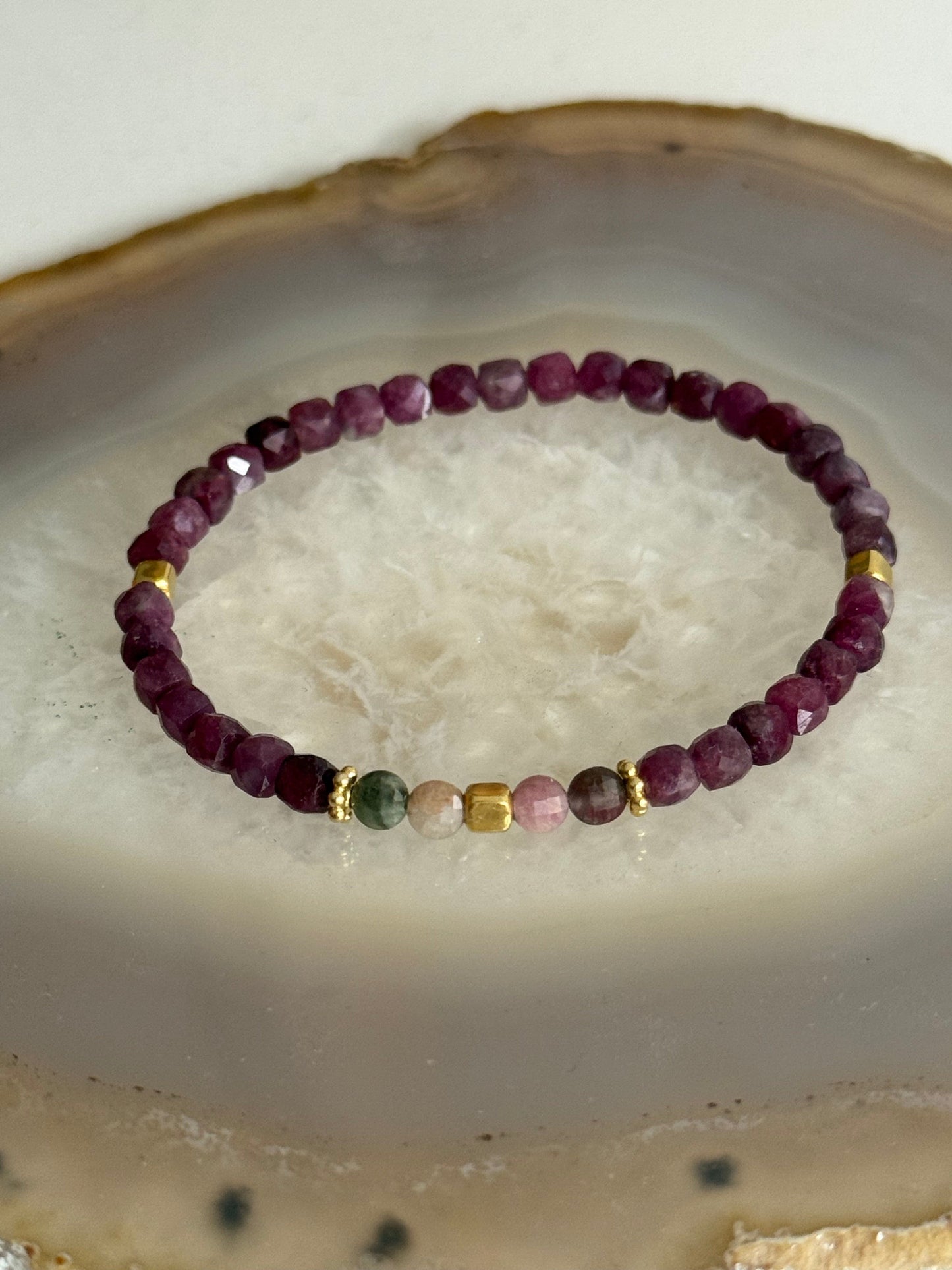 Pink and Watermelon Tourmaline Bracelet (GV)