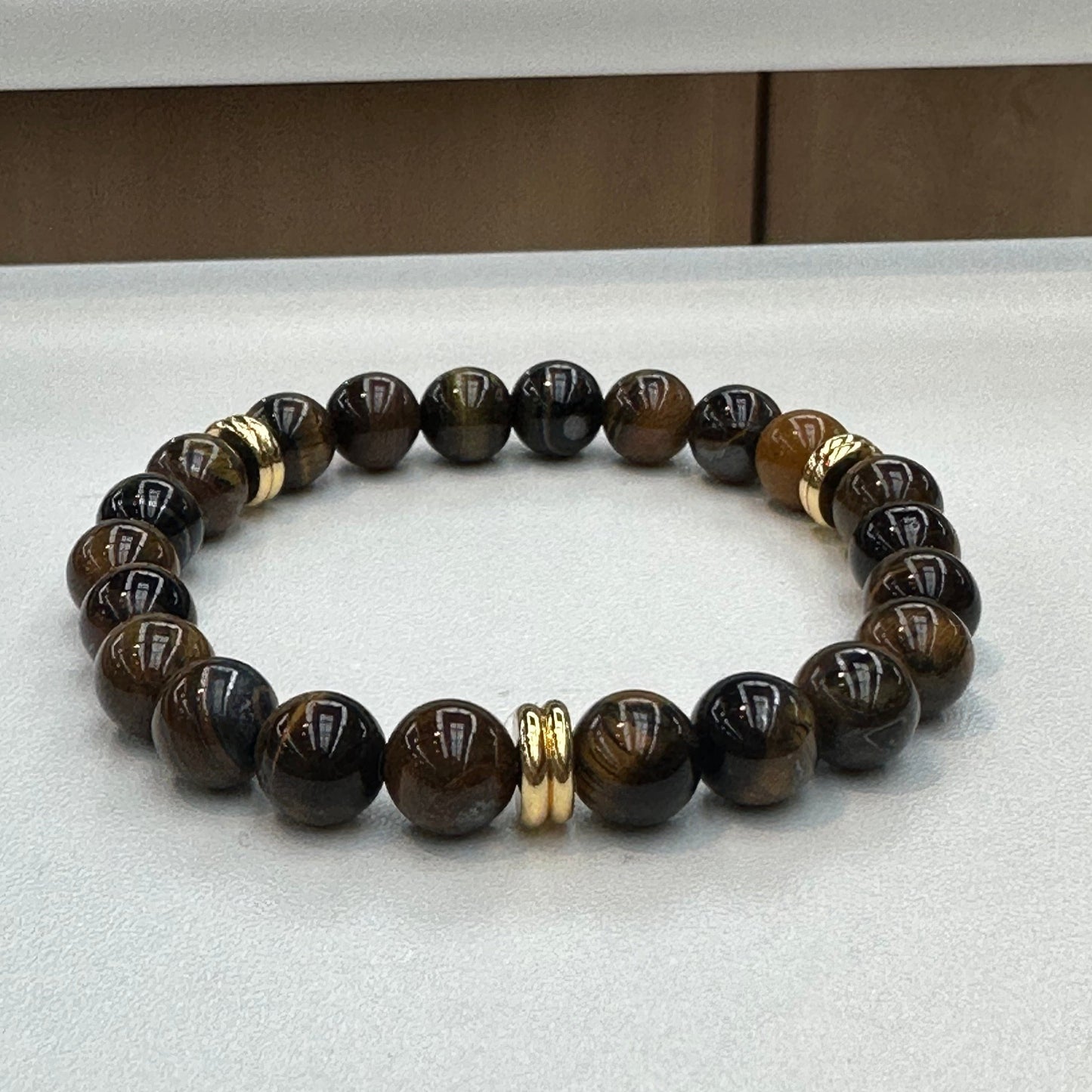 Tiger eye Duo Disk Bracelet