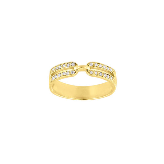 Diamond Duo Gold Ring (18k Gold)