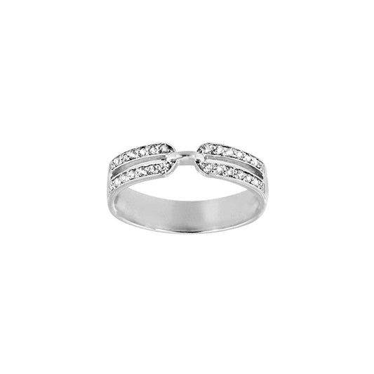 Diamond Duo Gold Ring (18k White Gold)