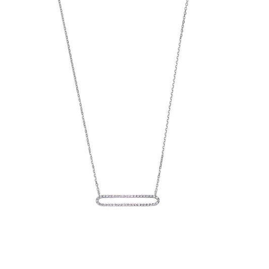 Diamond Bar Gold Necklace 0.50ct (18k Gold)