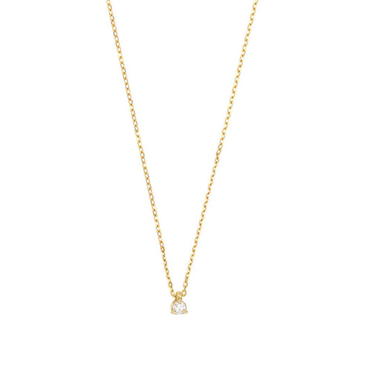 Diamond Solitaire Gold Necklace 0.06ct (18k Gold)