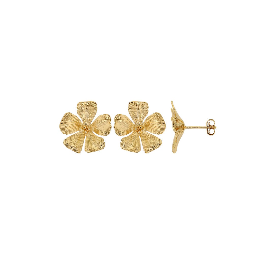 Flower Earrings (Gold plated)