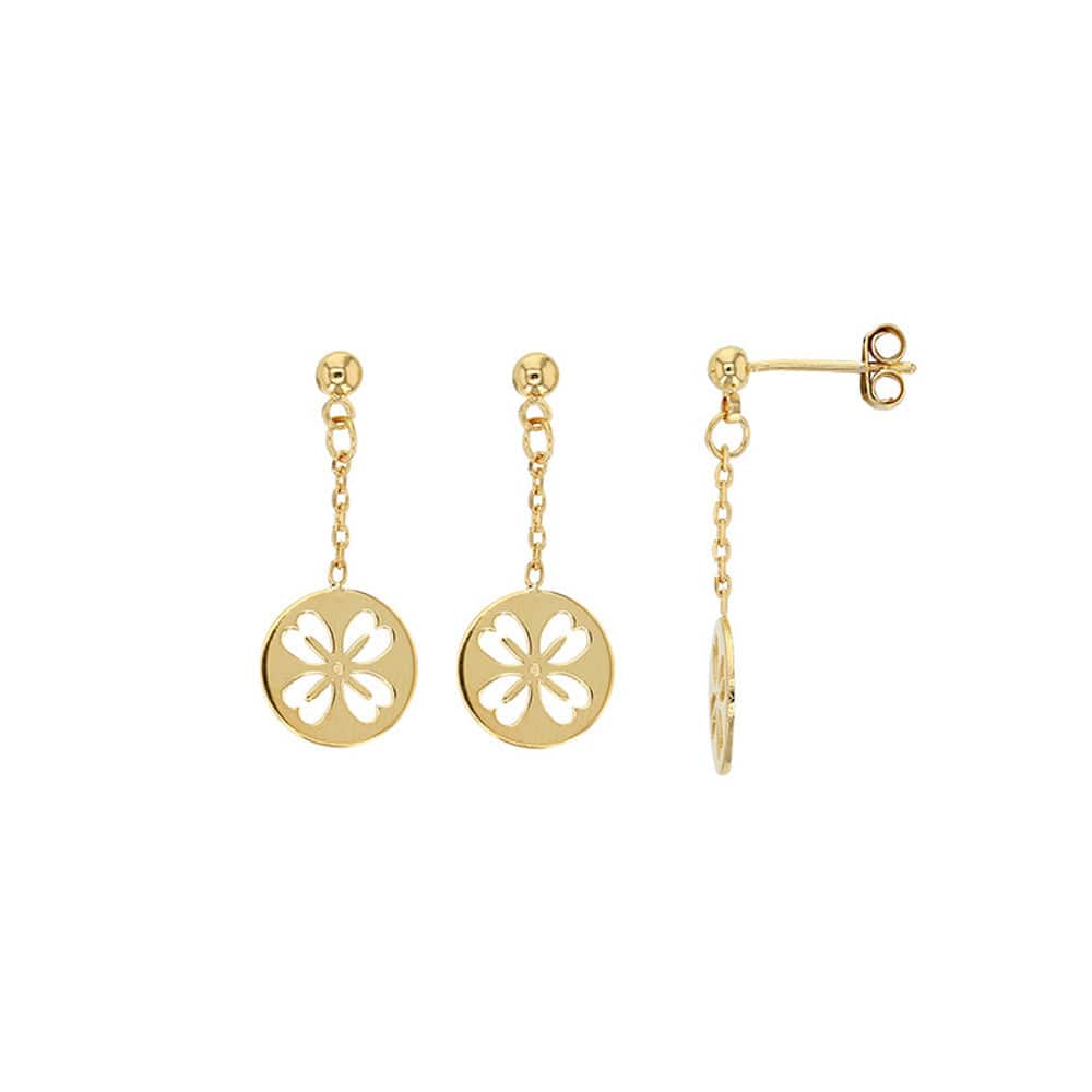 Flower Gold Earrings FL(Gold plated)