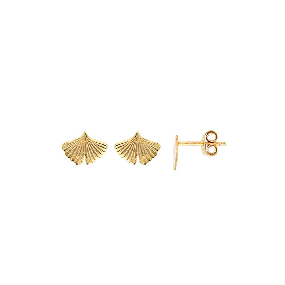 Ginko Stud Earrings (Gold plated)