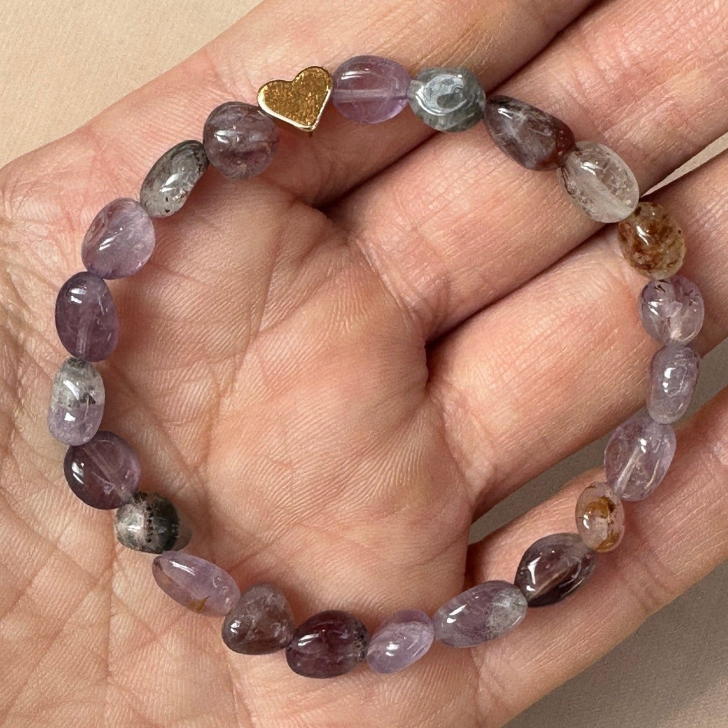 Bohemian Bracelet <br> Iolite Bracelet Heart