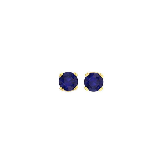 Sapphire Stud Earrings Gold 18k 4mm | Mi Cielo London