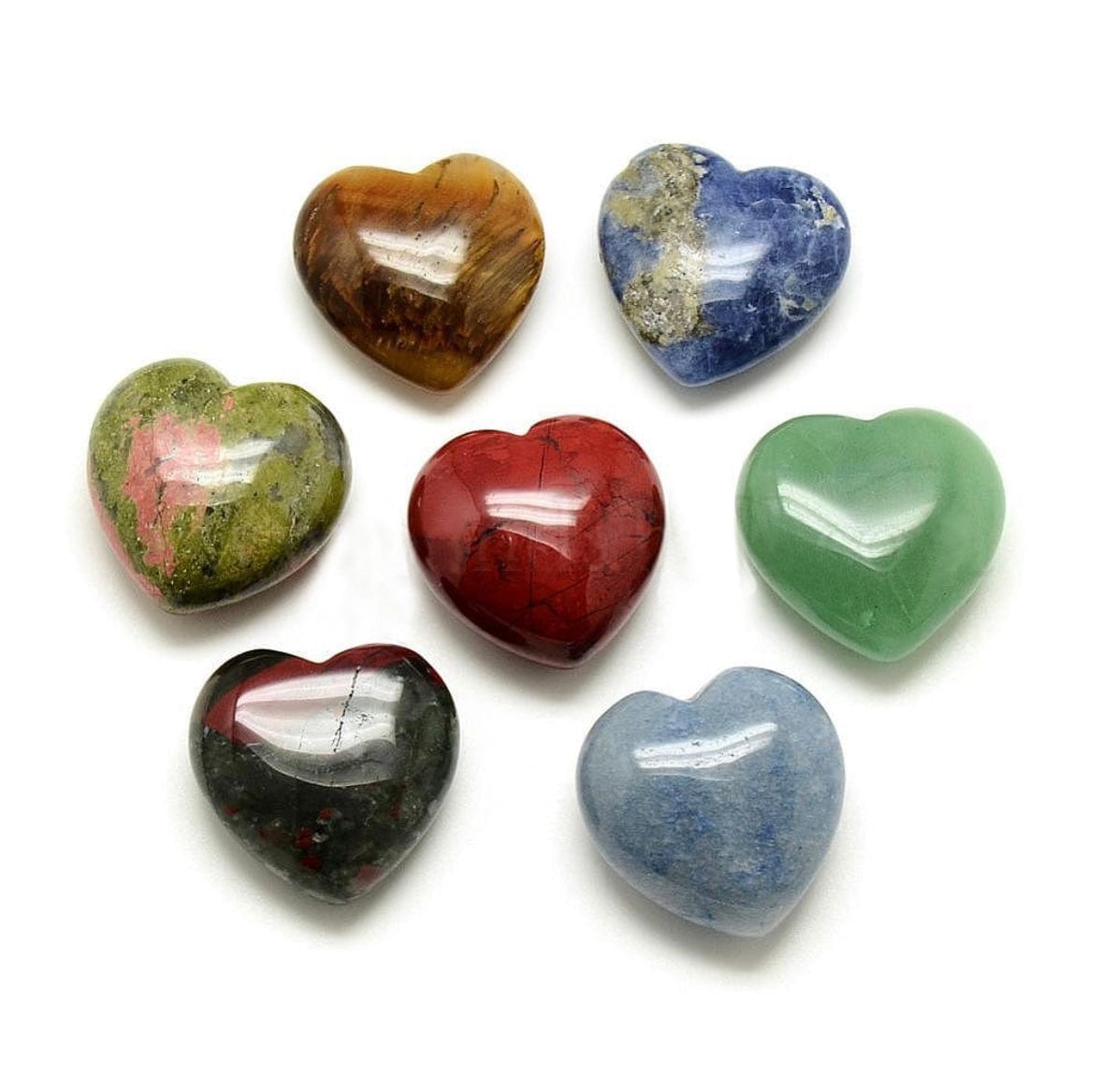 Set of Heart Tumble stones