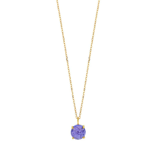 Tanzanite Necklace (18 Gold) (round)