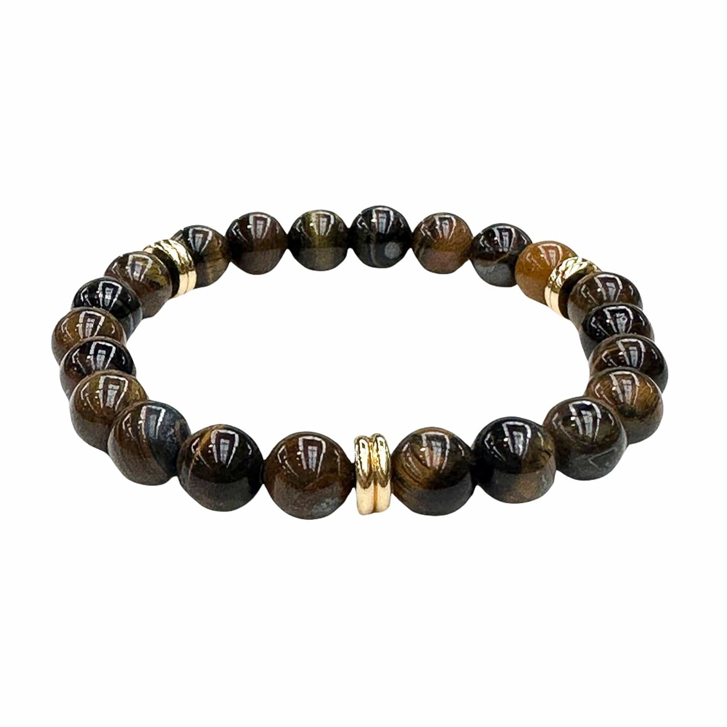 Tiger eye Duo Disk Bracelet