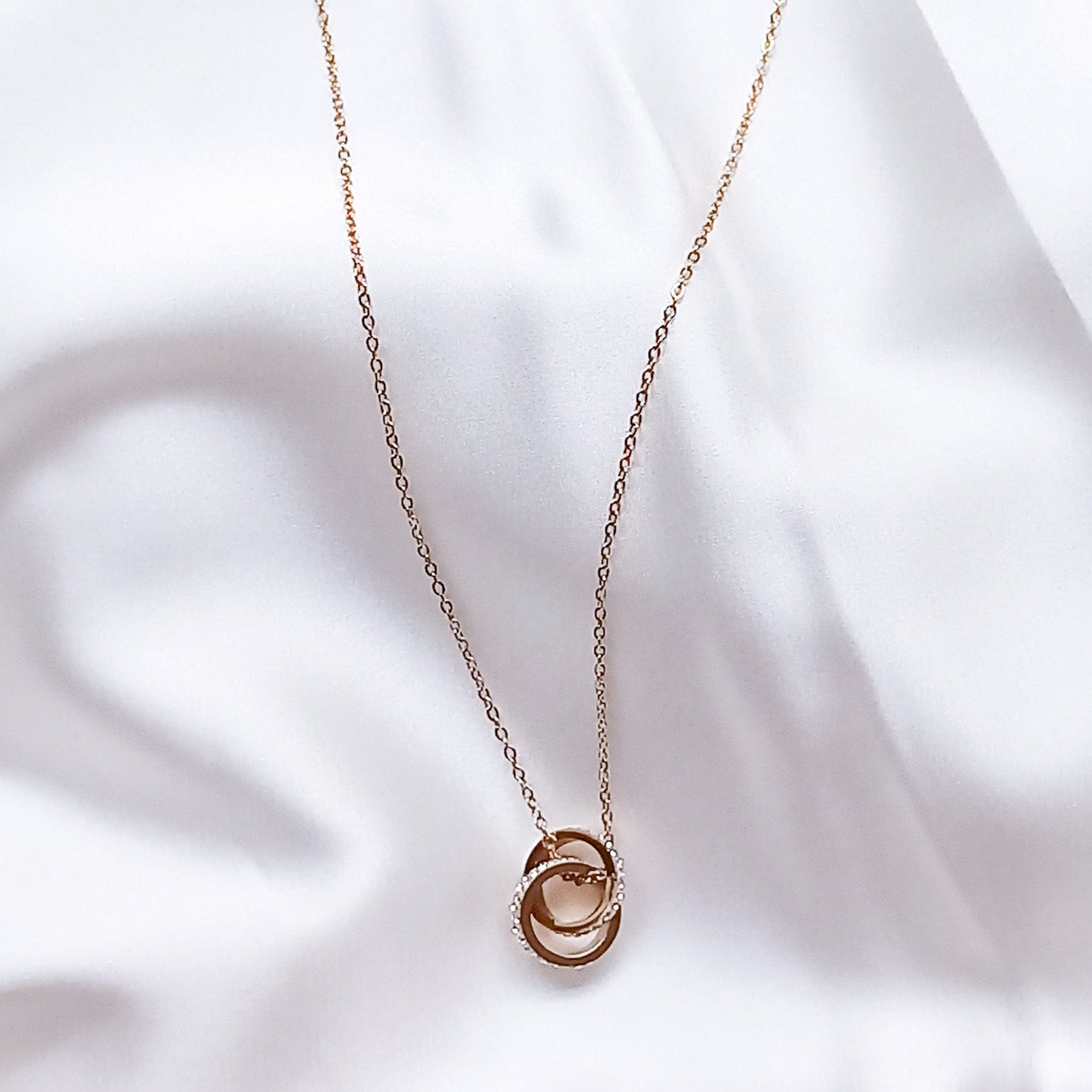 Gold Duo Disks necklace