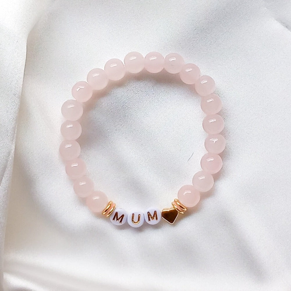 Light Pink Rose Quartz Mum Bracelet