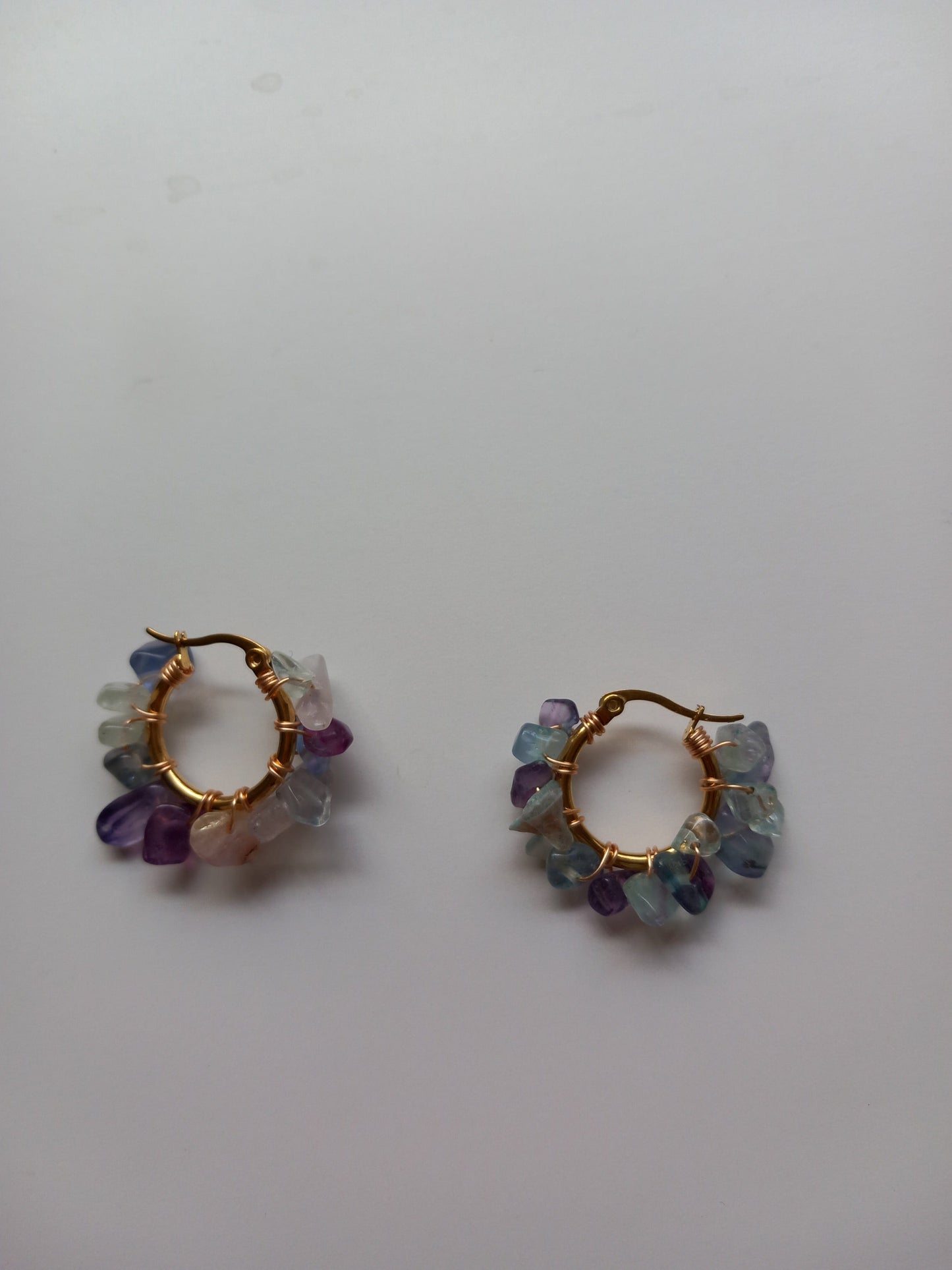 Flower Earrings Fluorite