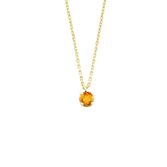 Citrine Gold Necklace (18k Gold)
