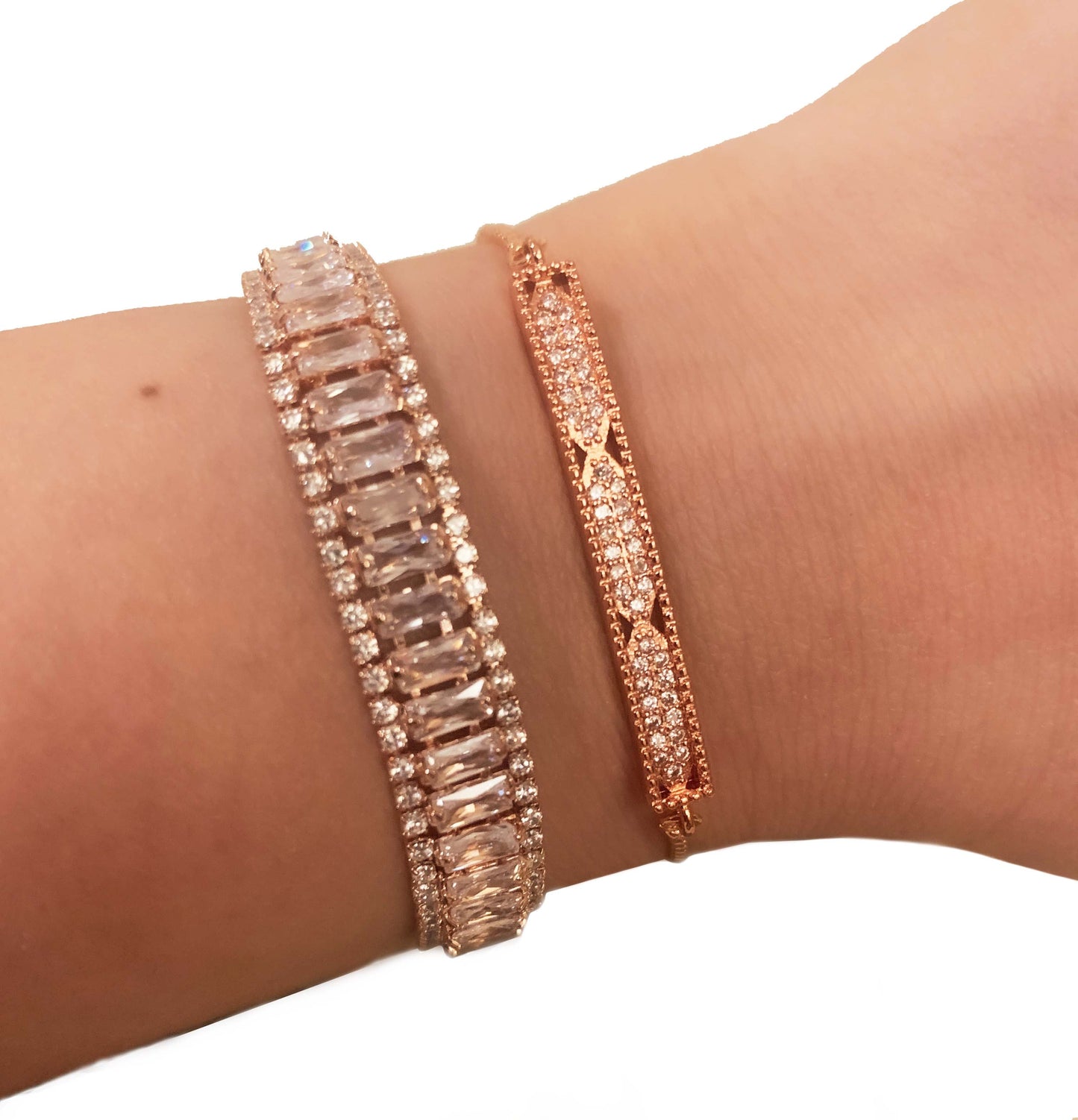 Rhinestone Rose Gold Bracelet