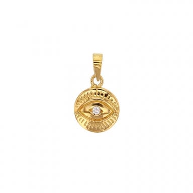 Evil Eye Gold Pendant cz (18K Gold)