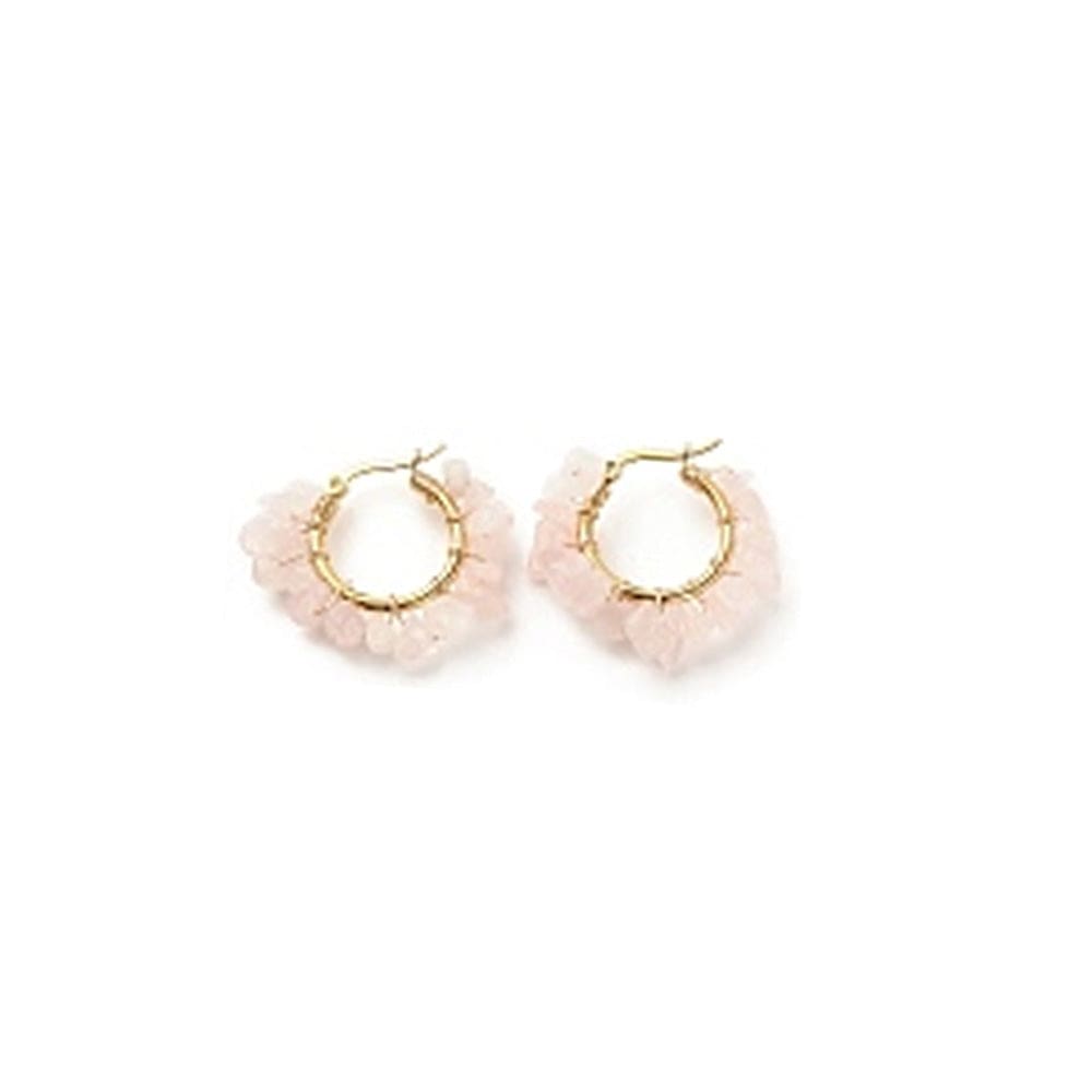 Flower Earrings Rose Quartz | Mi Cielo London
