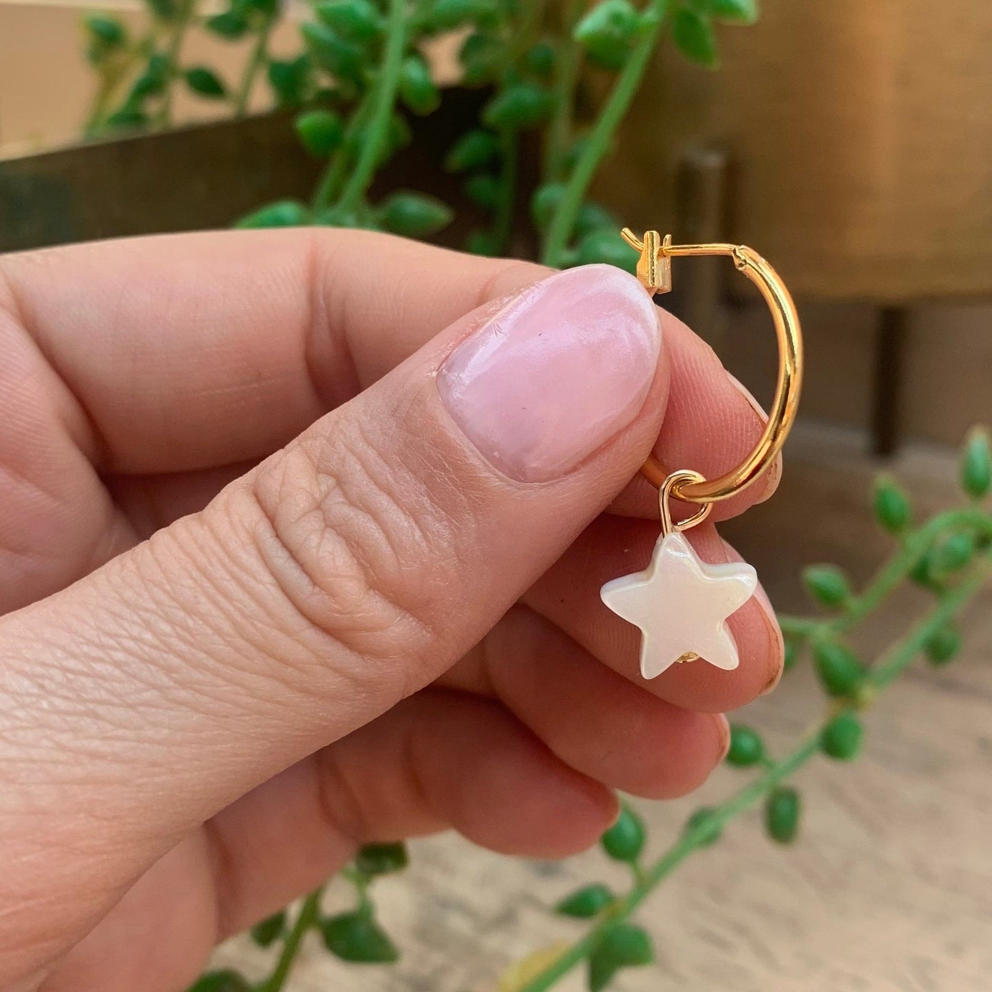 Mother Pearl Star Earrings